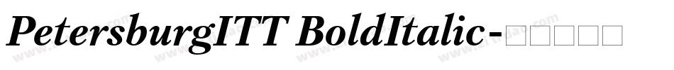 PetersburgITT BoldItalic字体转换